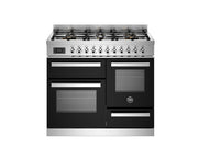 Bertazzoni PRO106L3ENET2 100 cm 6 burner electric triple oven Professional Series-Black