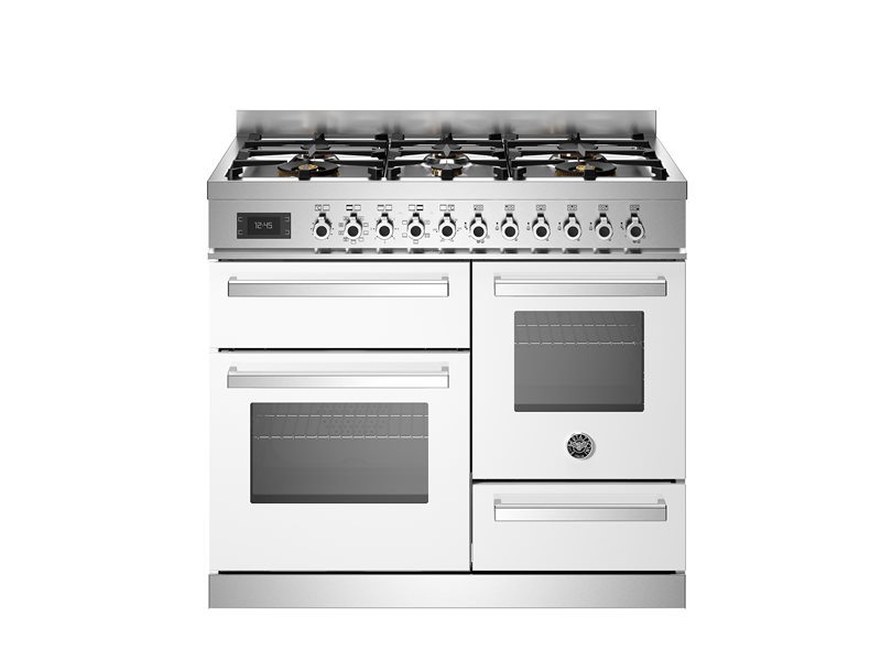 Bertazzoni PRO106L3EBIT2 100 cm 6 burner electric triple oven Professional Series-White