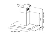 Bertazzoni KT90P1ANET 90 cm wall mounted hood Master Series-Black