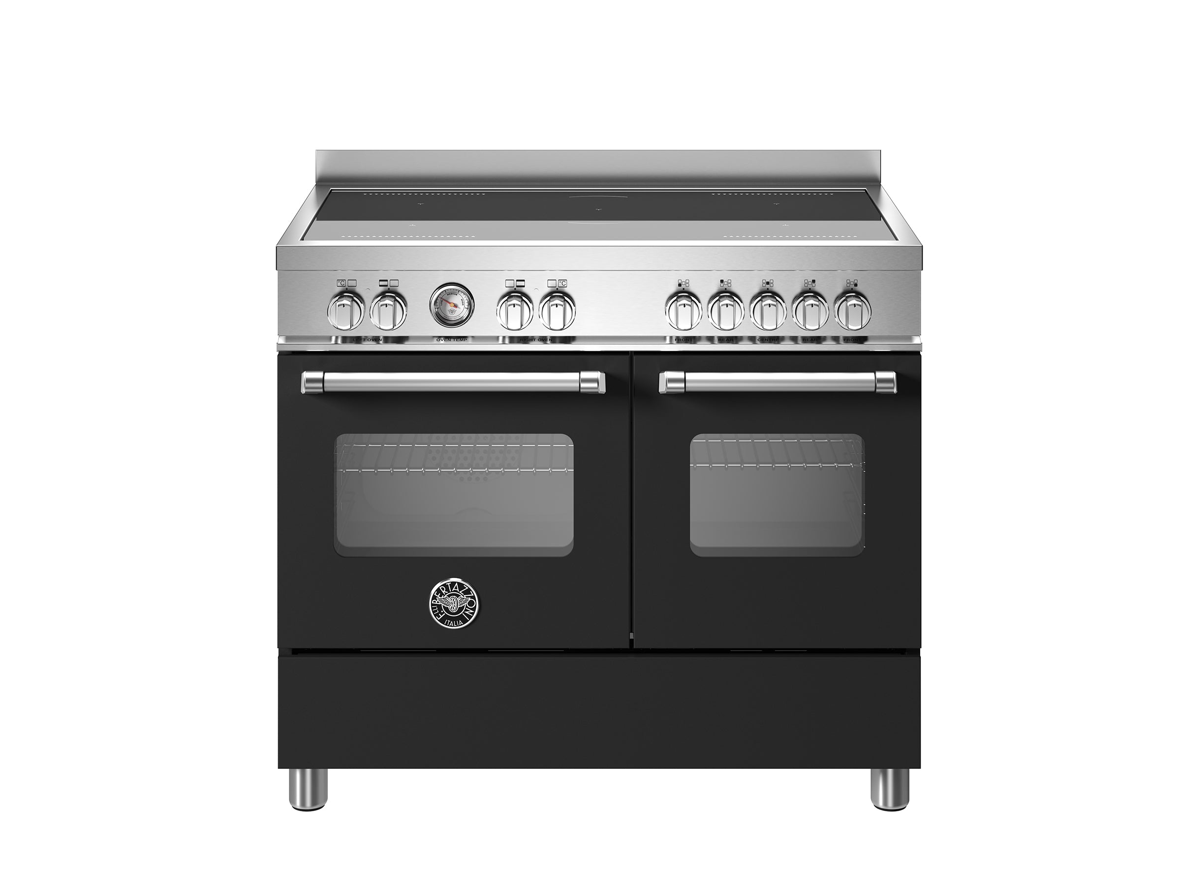 Bertazzoni 100 cm induction top electric double oven Master Series-Nero Matt (Black)