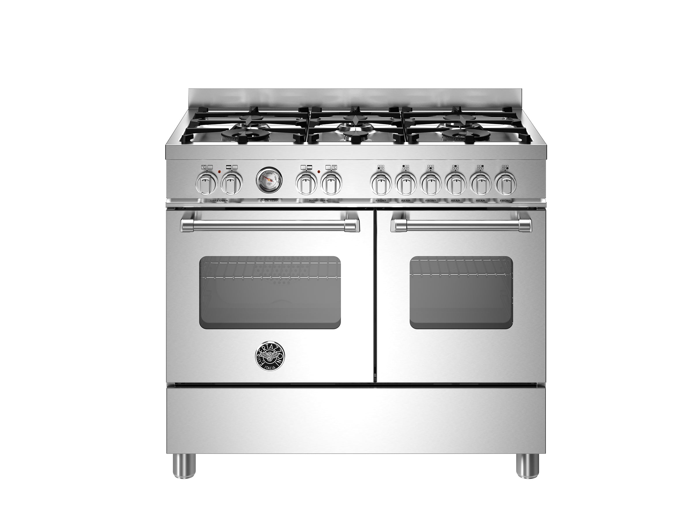 Bertazzoni 100 cm 6-burner electric double oven Master Series-Stainless Steel