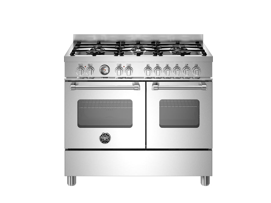 Bertazzoni 100 cm 6-burner electric double oven Master Series-Stainless Steel