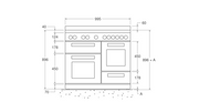 Bertazzoni 100 cm 6-burner electric triple oven Master Series-Bianco (White)