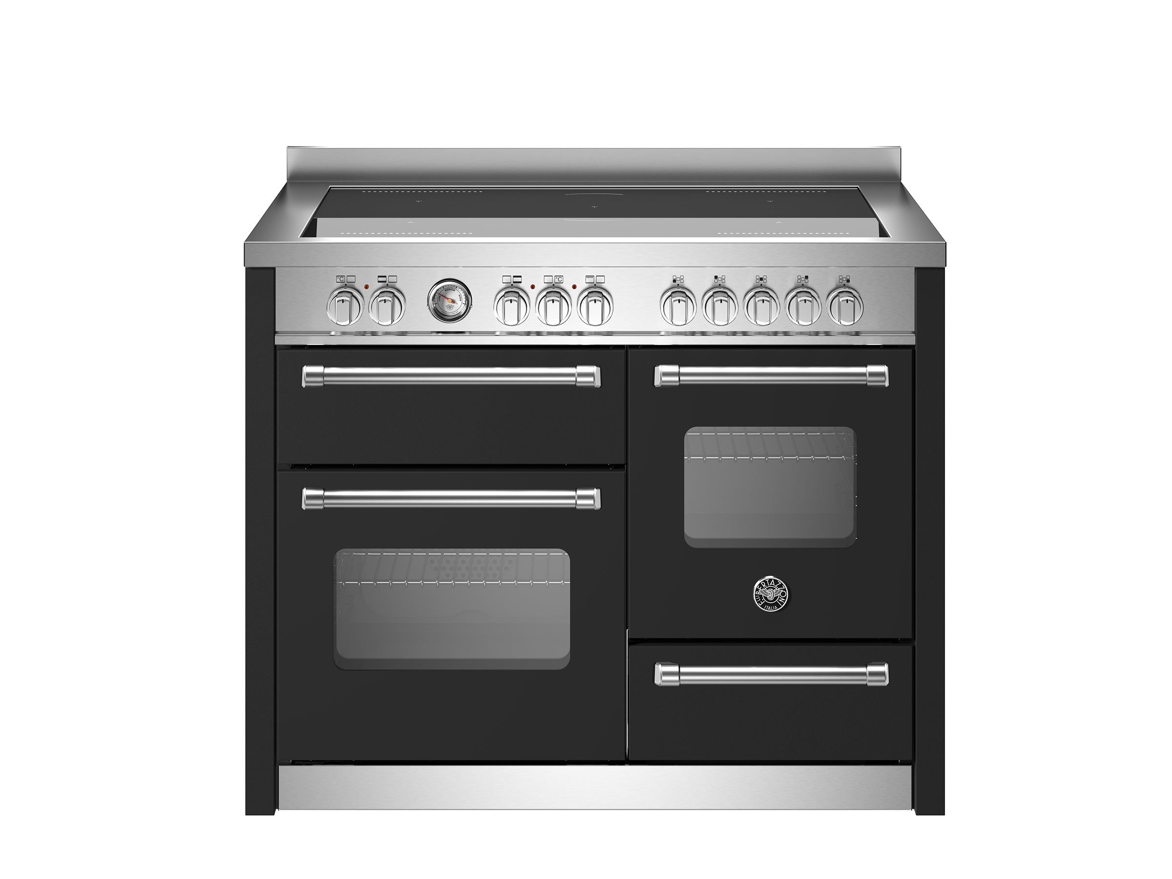 Bertazzoni 110 cm induction top electric triple oven Master Series- Nero Matt (Matt Black)