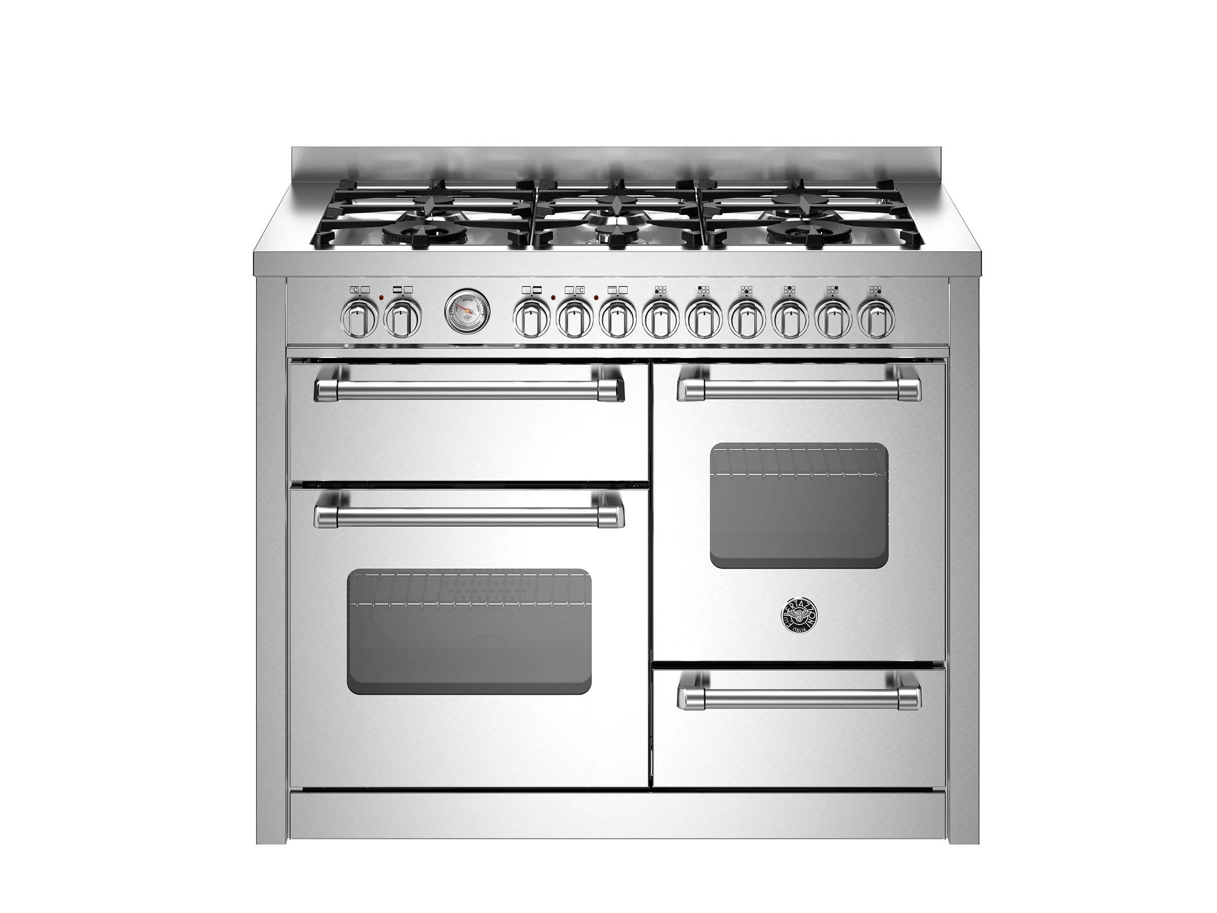 Bertazzoni- 110 cm 6-burner electric triple oven Master Series-Stainless Steel