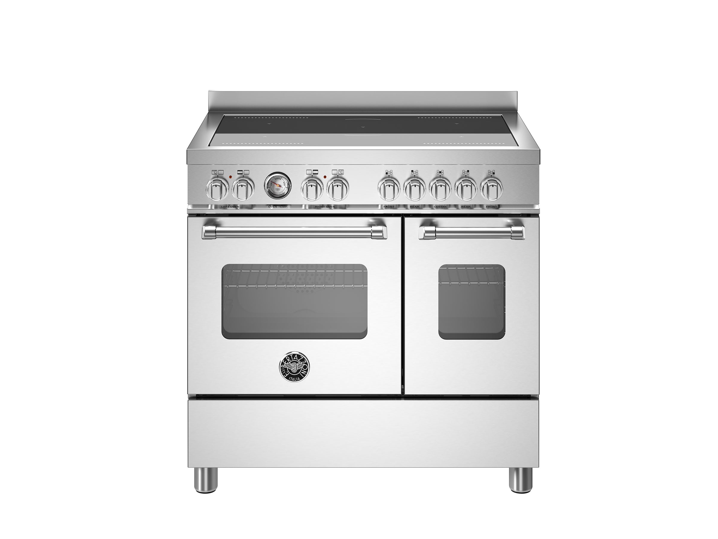 Bertazzoni 90 cm induction top electric double oven Master Series-Stainless Steel