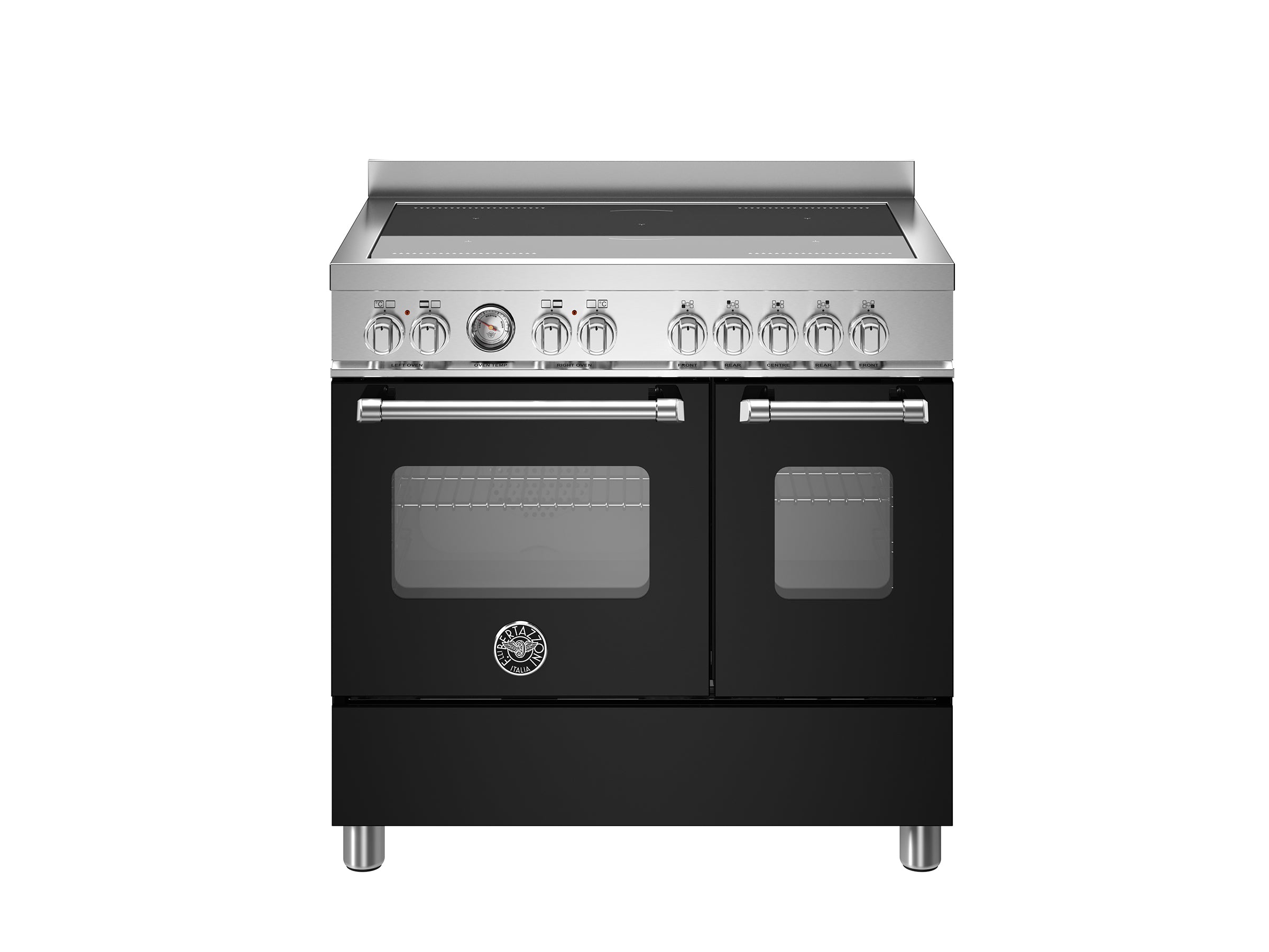 Bertazzoni 90 cm induction top electric double oven Master Series-Nero (Black)