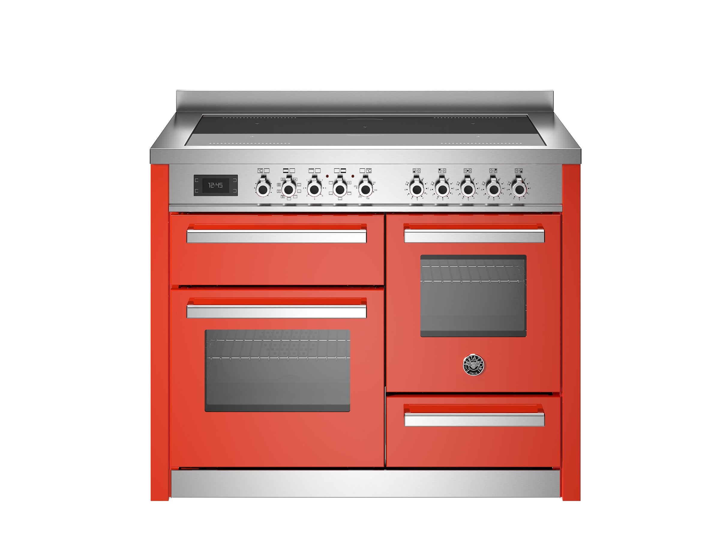 Bertazzoni 110 cm induction top electric triple oven Professional Series-Arancio (Orange)