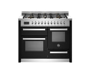 Bertazzoni PRO116L3ENET2 110 cm 6-burner electric triple oven Professional Series- Black
