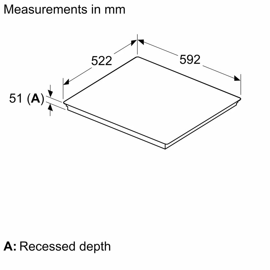 NEFF T56FHS1L0 N70 Induction hob 60 cm surface mount without frame