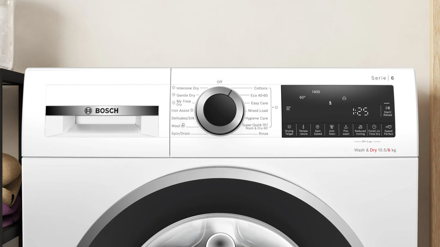 Bosch WNG25401GB Series 6 Washer dryer 10.5/6 kg max. 1400 rpm-White