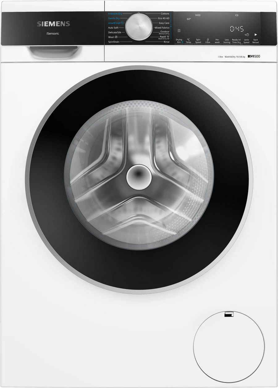 Siemens WN54G1A1GB iQ500 Washer dryer 10.5/6 kg max. 1400 rpm-White