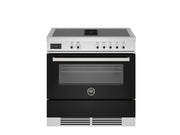 Bertazzoni 90 cm Air-Tec cooker with induction top and integrated hood, electronic oven Professional Series-Nero (Black)