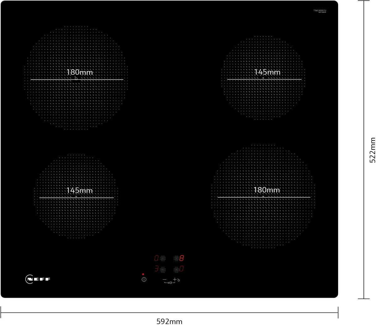 NEFF T36CA50X1U N30 Induction hob 60cm-Black