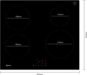 NEFF T36FBE1L0G N30 Induction hob 60cm-Black Glass Finish