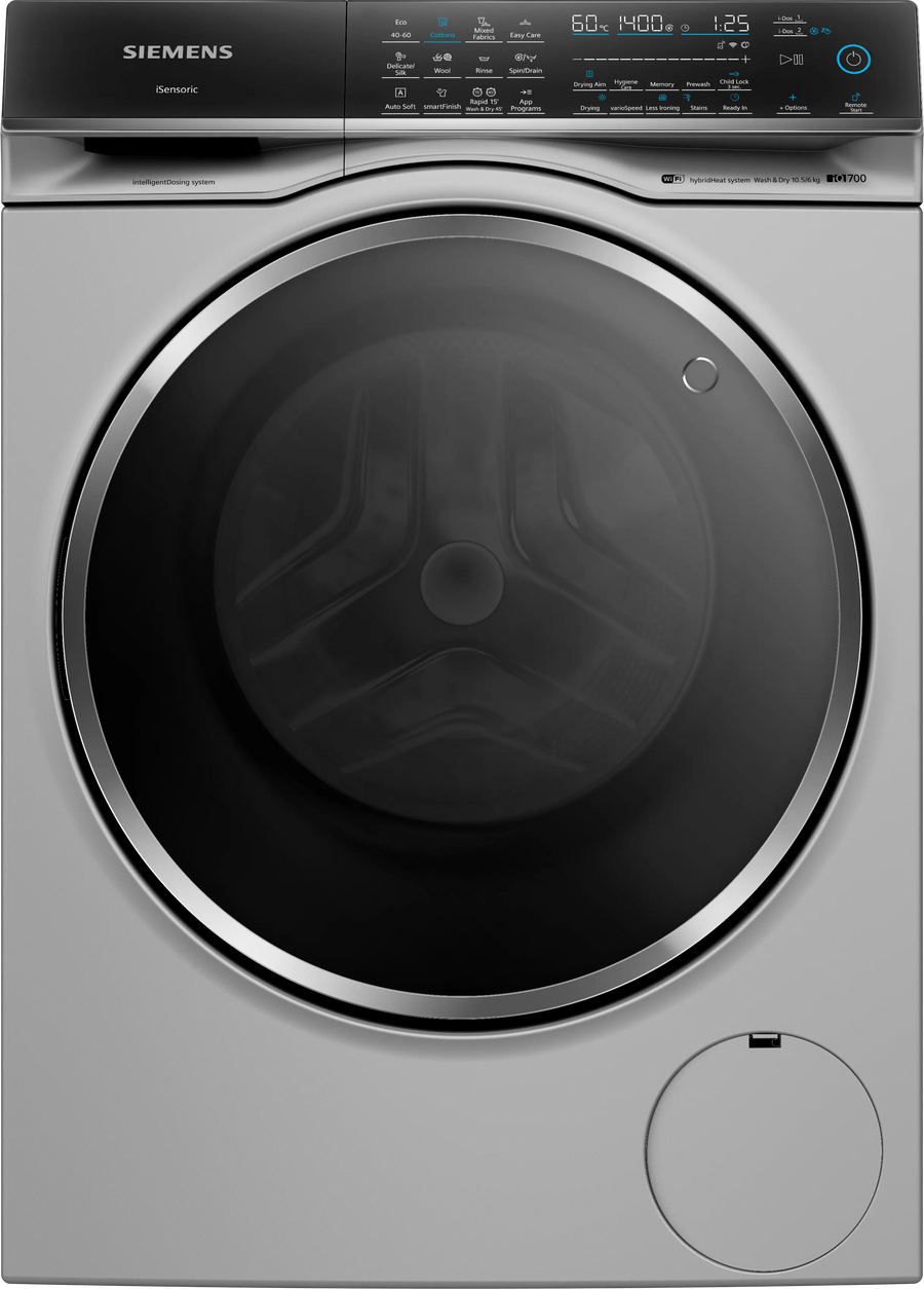 Siemens WN54C2ATGB iQ700 Washer dryer 10.5/6 kg 1400 rpm-Silver