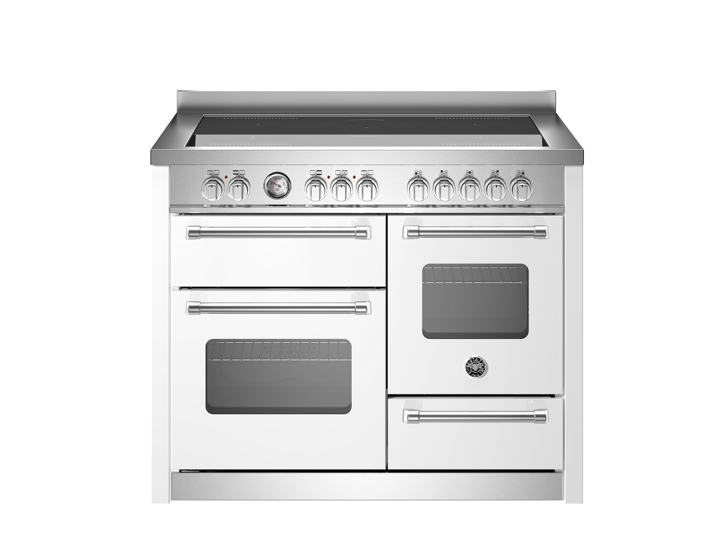 Bertazzoni 110 cm induction top electric triple oven Master Series- Bianco (White Matt)