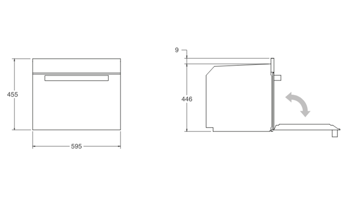 Bertazzoni F457MODMWLXC 60x45cm Combi-Microwave Oven, LCD display Modern Series-Stainless Steel