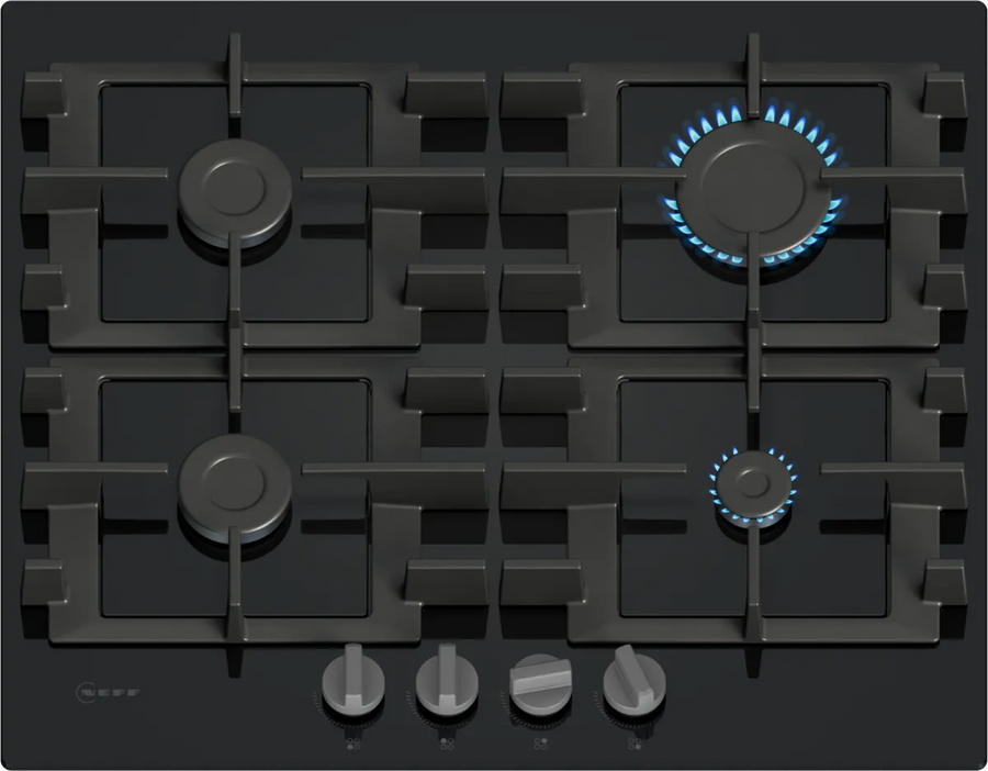 NEFF T26NKP4S0 N50 Gas hob 60 cm Tempered glass, Black