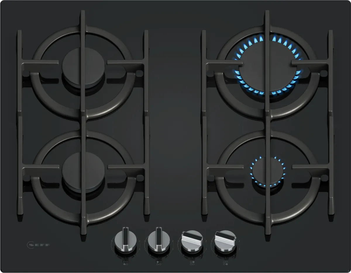 NEFF T26PIP4S0 N70 Gas hob 60 cm Tempered glass-Black