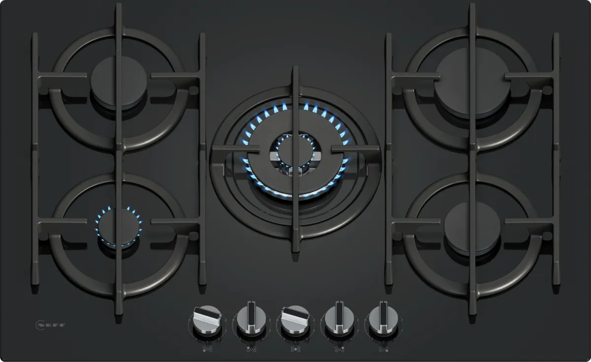 NEFF T27PIQ4S0 N 70 Gas hob 75 cm Tempered glass-Black