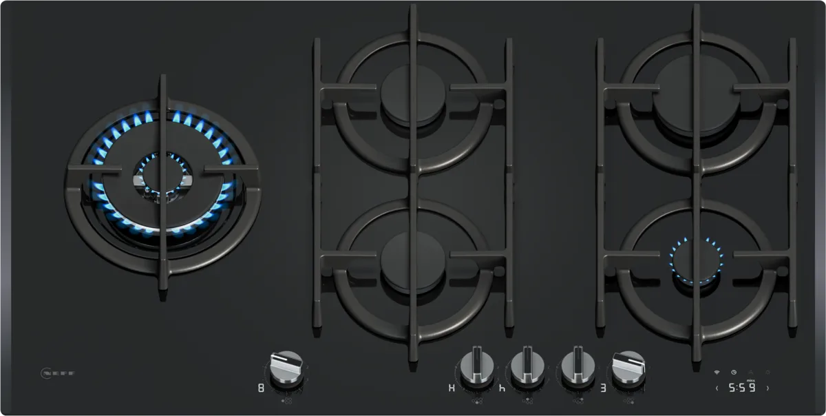NEFF T29RHS4S0 N90 Gas hob 90 cm Tempered glass, Black