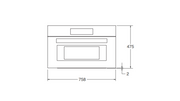 Bertazzoni F30PROMWLXT 76cm Combi-Microwave Oven, LCD Display Professional Series-Stainless Steel