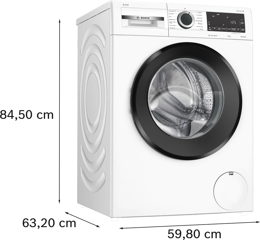 Bosch WGG254F1GB Series 6 Washing machine, front loader 10 kg max. 1400 rpm-White