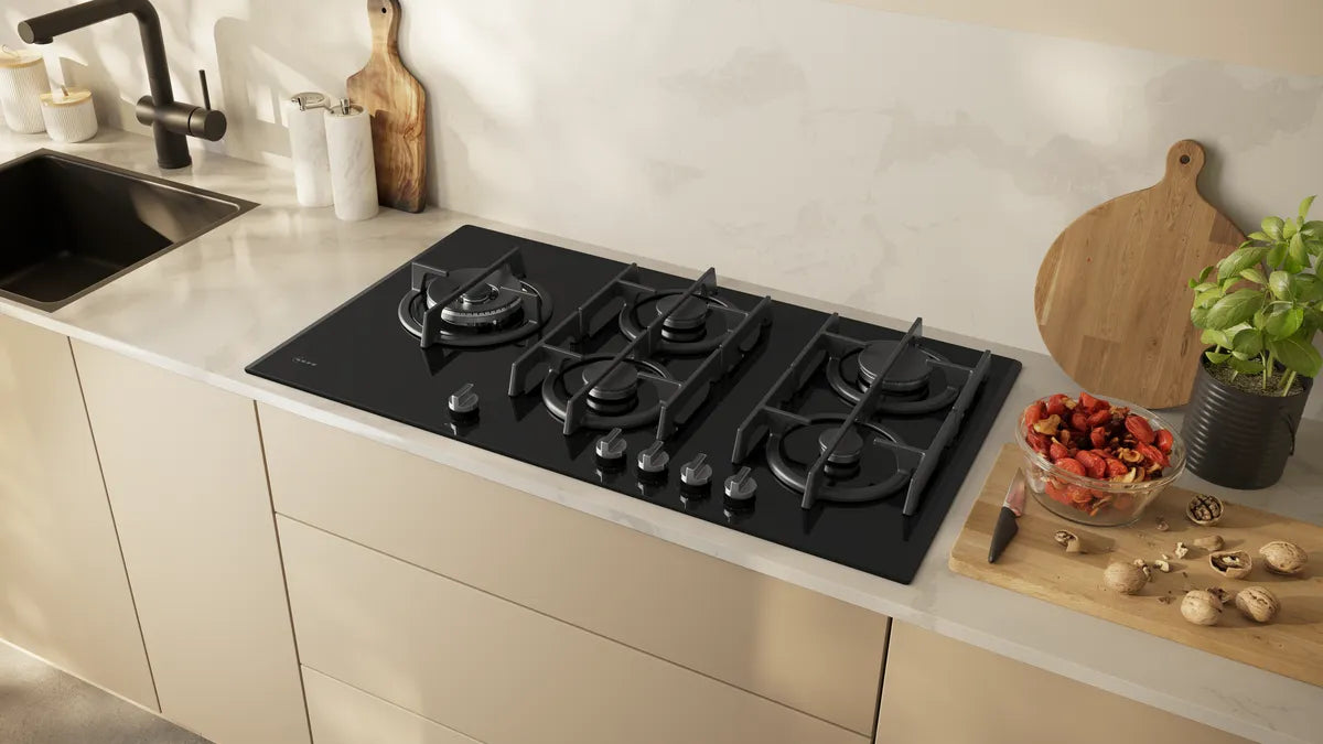 NEFF T29RHS4S0 N90 Gas hob 90 cm Tempered glass, Black