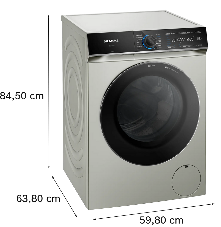 Siemens WG66B2AXGB iQ700 Washing machine, front loader 11 kg max. 1600 rpm-Silver inox