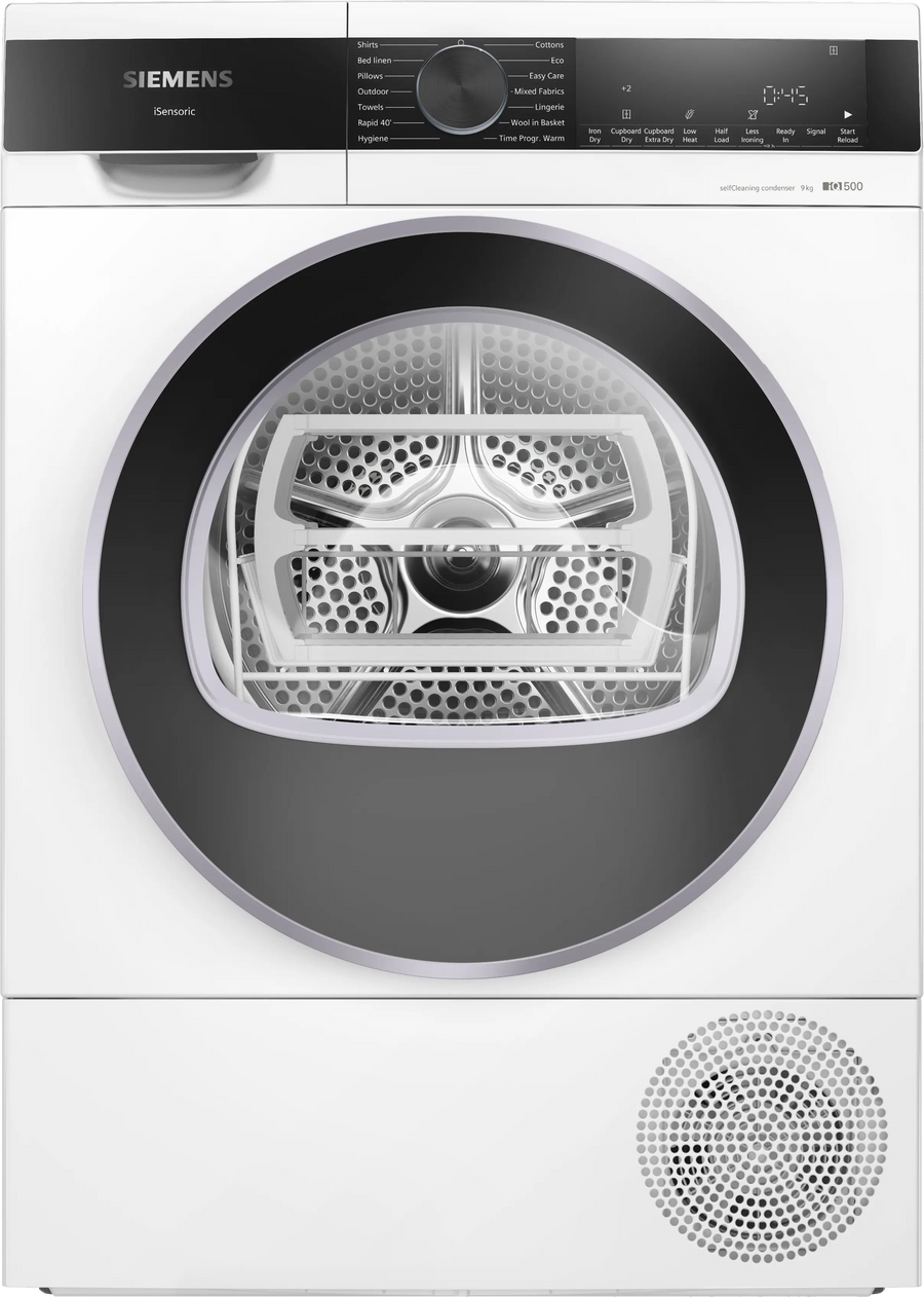 Siemens WQ45G203GB iQ500, Heat pump tumble dryer, 9 kg-White