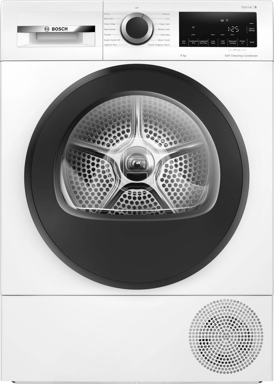 Bosch WQG24502GB Series 6 Heat pump tumble dryer 9 kg-White
