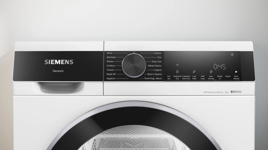 Siemens WQ45G203GB iQ500, Heat pump tumble dryer, 9 kg-White