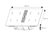 Bertazzoni P804ICH30NP 80 cm induction hob with integrated hood Modern Series-Black Glass