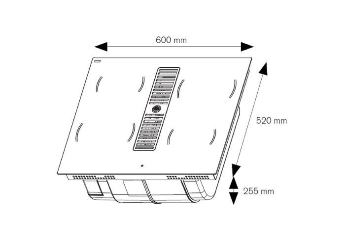 Bertazzoni P604ICH30NP 60 cm induction hob with integrated hood Modern Series