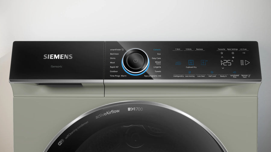 Siemens WR47B2CSGB iQ700 Heat pump tumble dryer 9 kg-Silver inox