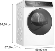 Bosch WRB247C9GB Series 8, Heat pump tumble dryer, 9 kg-White