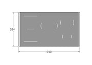 Bertazzoni P905I1M37GT 90 cm Induction Hob with Metal Frame, 5 cooking zones, TFT display Modern Series-Black & Gold