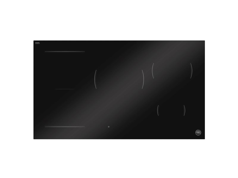 Bertazzoni P905I1M30NP 90 cm Induction Hob, 5 cooking zones, hidden white LED slider Modern Series-Black Glass