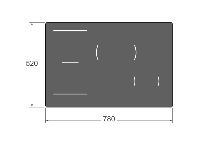 Bertazzoni P784I1M30QP 78 cm Induction Hob, 4 cooking zones, hidden white LED slider, black matt Modern Series-Black
