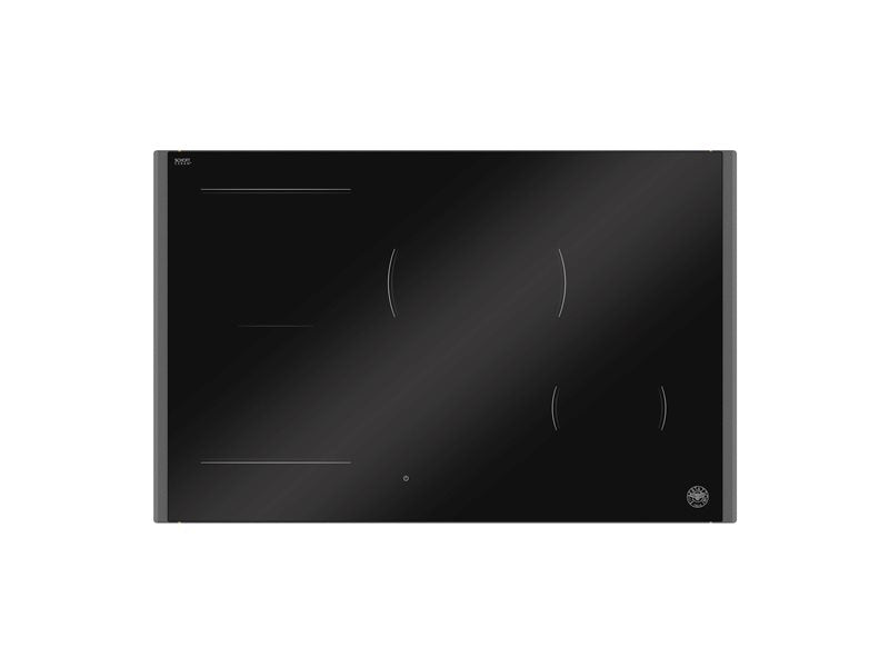 Bertazzoni P784I1M30CP 78 cm Induction Hob with Metal Frame, 4 cooking zones, hidden white LED slider Modern Series-Black