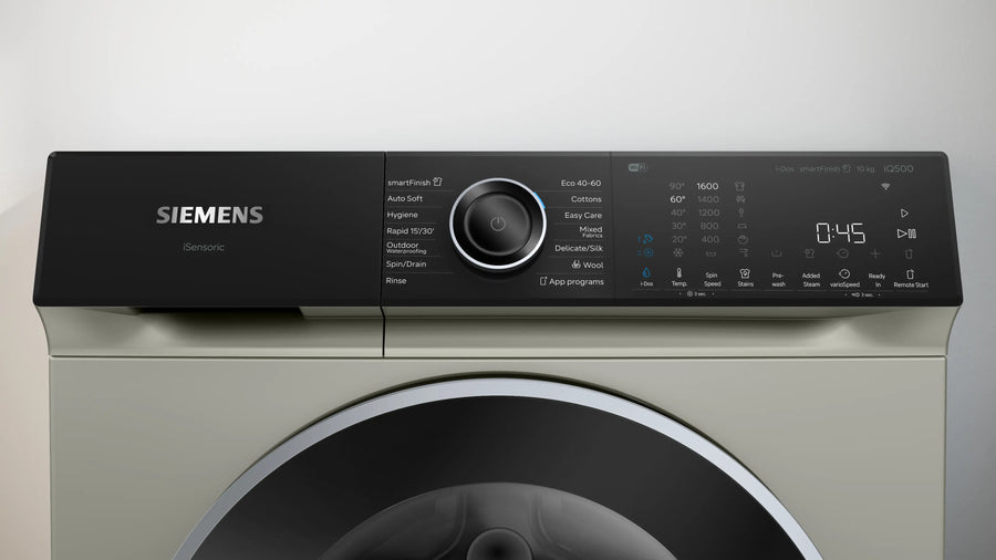 Siemens iQ500 WG56H2AXGB Washing machine, front loader, 10 kg, max. 1600 rpm-Silver inox