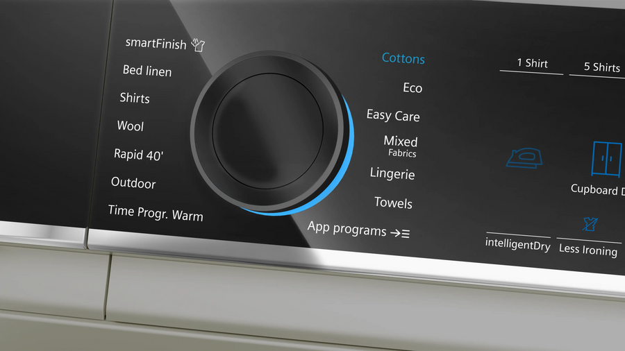 Siemens WR47B2CSGB iQ700 Heat pump tumble dryer 9 kg-Silver inox