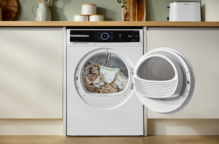 Bosch WRB247C9GB Series 8, Heat pump tumble dryer, 9 kg-White