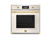 Bertazzonni FHER6117CTAG3 60cm Electric Pyro Built-in Oven, TFT display, total steam Heritage Series-Ivory & Gold