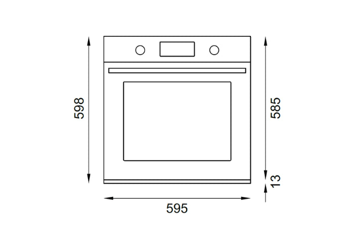 Bertazzoni FPRO6117CTX3 60cm Electric Pyro Built-in Oven, TFT display, total steam Professional Series-Stainless Steel