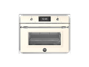 Bertazzoni FFHER4077MTAX3 60x45cm Combi-Microwave Oven, TFT Display Heritage Series-Ivory & Chrome