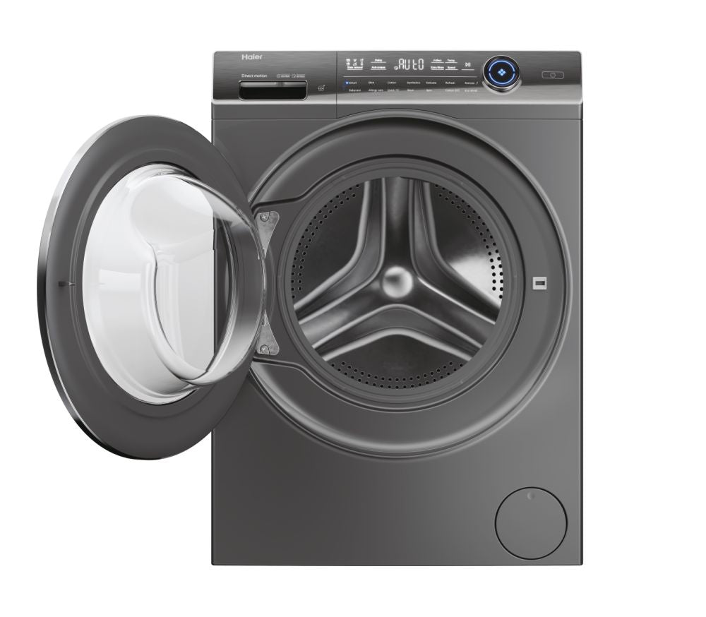 Haier HW100GB14979SUUK 10kg Freestanding Washing Machine in Anthracite Finish