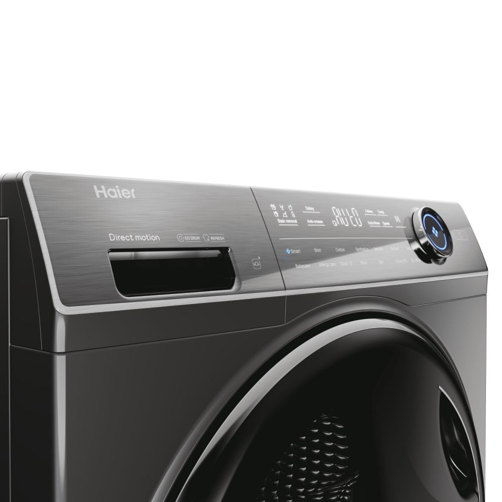 Haier HW100GB14979SUUK 10kg Freestanding Washing Machine in Anthracite Finish