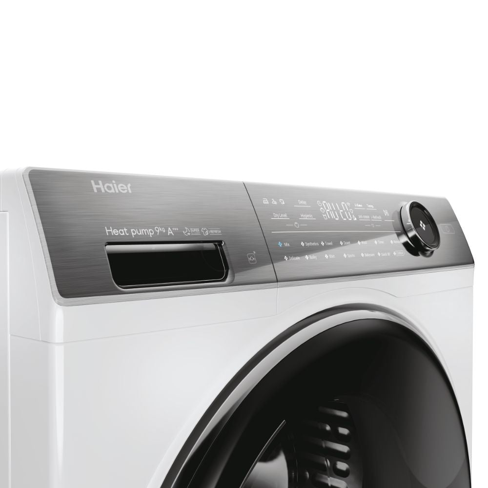 Haier HD90-A3Q979U1-UK Freestanding 9kg Heat pump Tumble Dryer- White